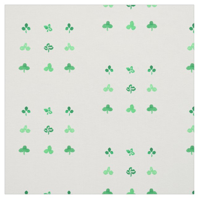 As folhas do trevo pentearam o tecido de algodão (Modelo)