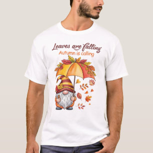 As Folhas Estão Caindo Outono Chamando Camiseta Cl