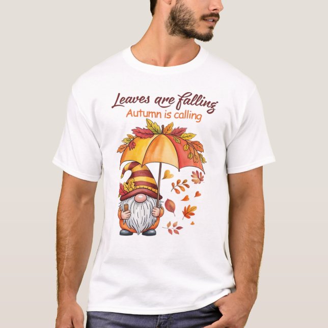 As Folhas Estão Caindo Outono Chamando Camiseta Cl (Frente)