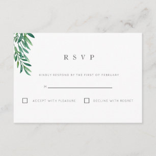 As hortaliças simples que Wedding RSVP cardam