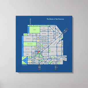 As ilhas de SF, 2' x2 esticaram canvas