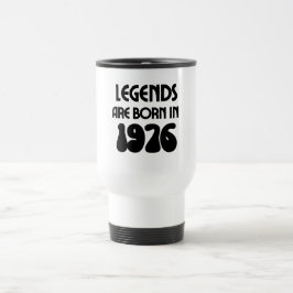 As Legendas São Nasceres Na Caneca de viagem De 19