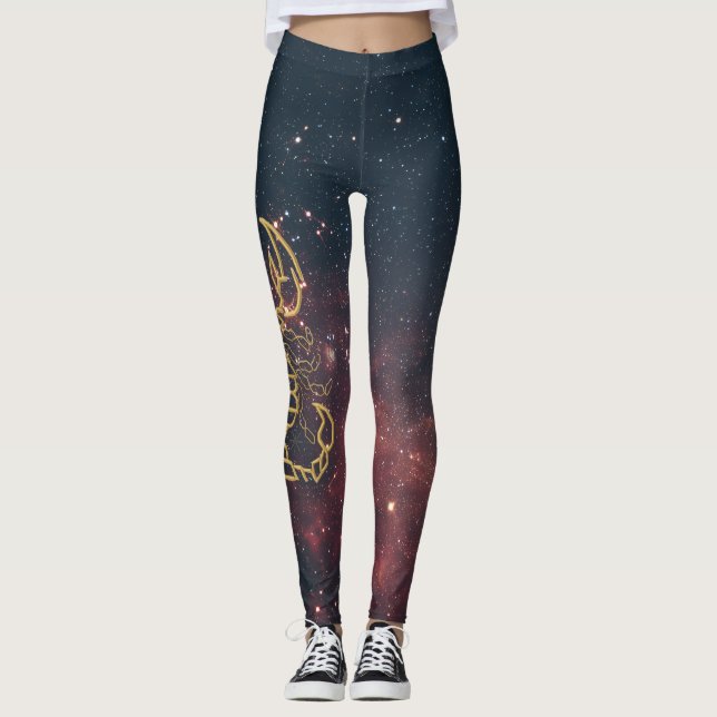 As Leggings Shadow & Stardust Escorpião (Frente)
