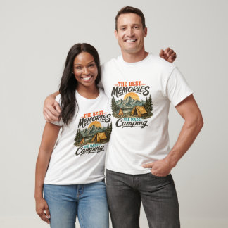 As Melhores Memórias São Feitas Acampando camiseta