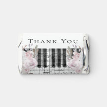 as miniaturas do obrigado de música floral de hers