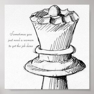 As mulheres obtêm o poster feito trabalho