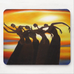 As mulheres unem-se sob a arte africana Mousepad