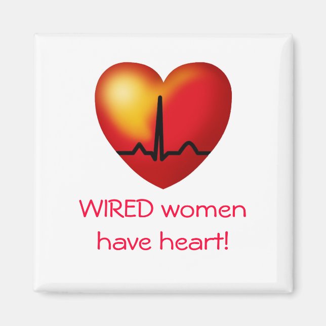 As mulheres WIRED têm íman quadrado cardíaco (Frente)
