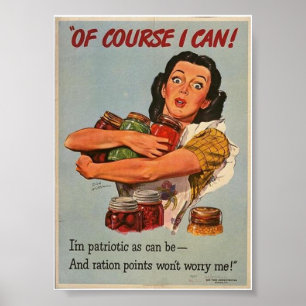 As mulheres WW2 "naturalmente EU POSSO…" Poster
