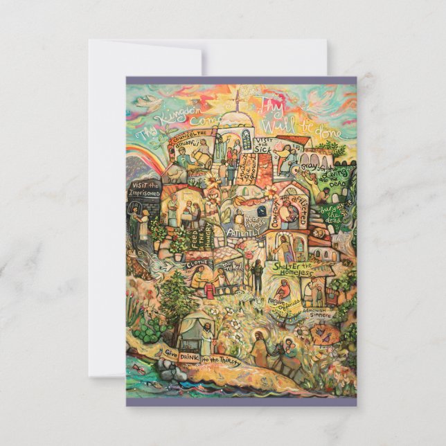 As Obras do Cartão de Oração do Compaixão (Frente)