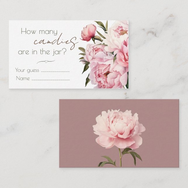 As pessoas adivinham quantos cartões de caixa de d (Frente/Verso)