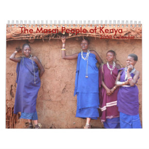 As pessoas do Masai de Kenya, calendário 2008