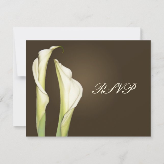 As placas Calla Lillies RSVP requerem convites 5x7 (Frente)