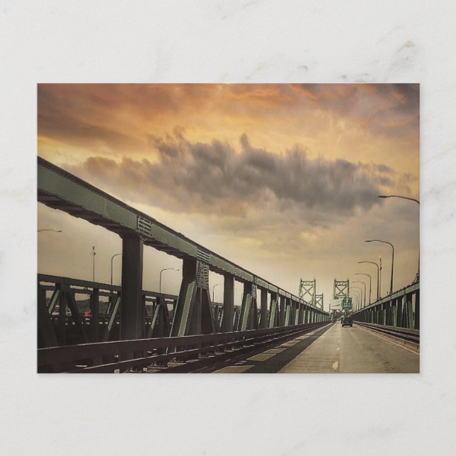 As pontes gêmeas sobre o cartão postal do Mississi (Frente)