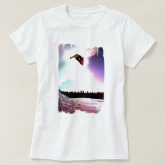 As senhoras do ar do Snowboard couberam o t-shirt