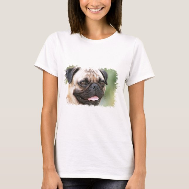 As senhoras do cão do Pug couberam o t-shirt (Frente)
