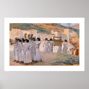 As sete trombetas do impressão da arte de Jericho