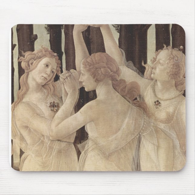 As três benevolências Mousepad de Botticelli (Frente)