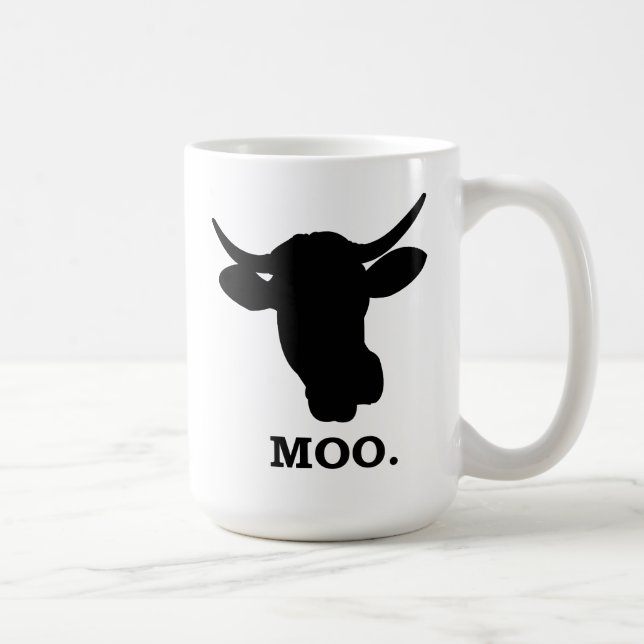 As vacas vão MOO - caneca 15oz (Direita)