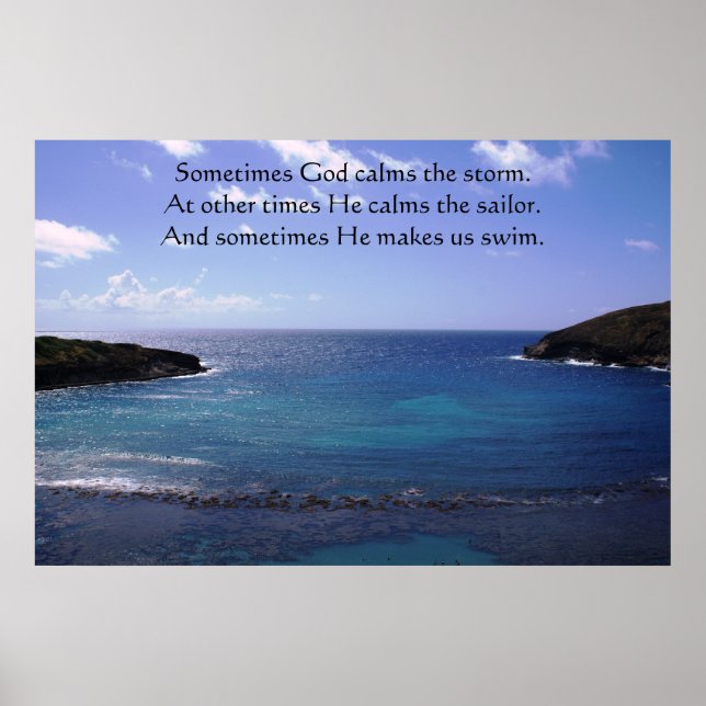 Às vezes Deus acalma o Poster da tempestade (Frente)