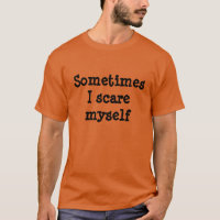 Às vezes mim camisa do Dia das Bruxas do susto eu