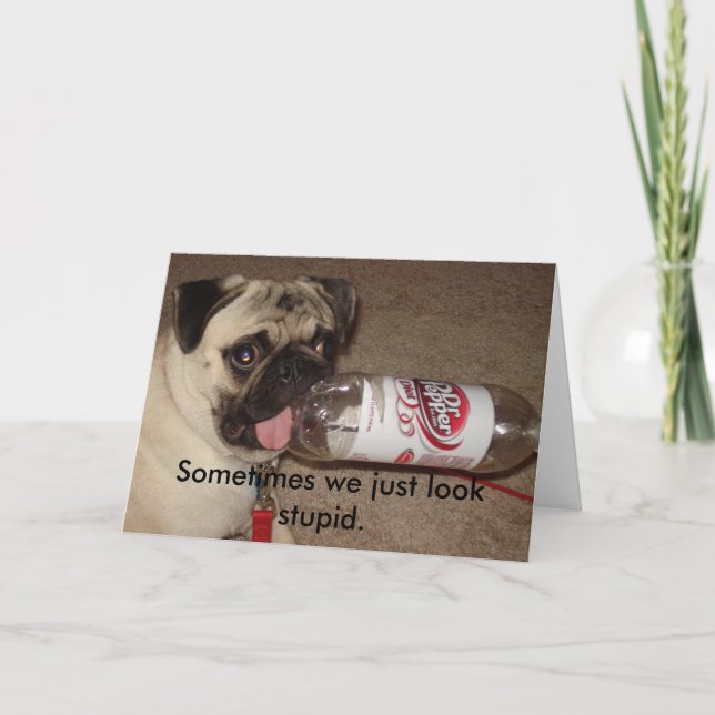 Às vezes nós apenas olhamos o cartão estúpido (Frente)