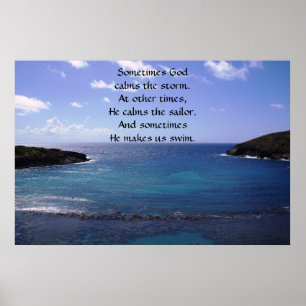 Às vezes o deus acalma o poster da tempestade