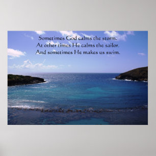 Às vezes o deus acalma o poster da tempestade