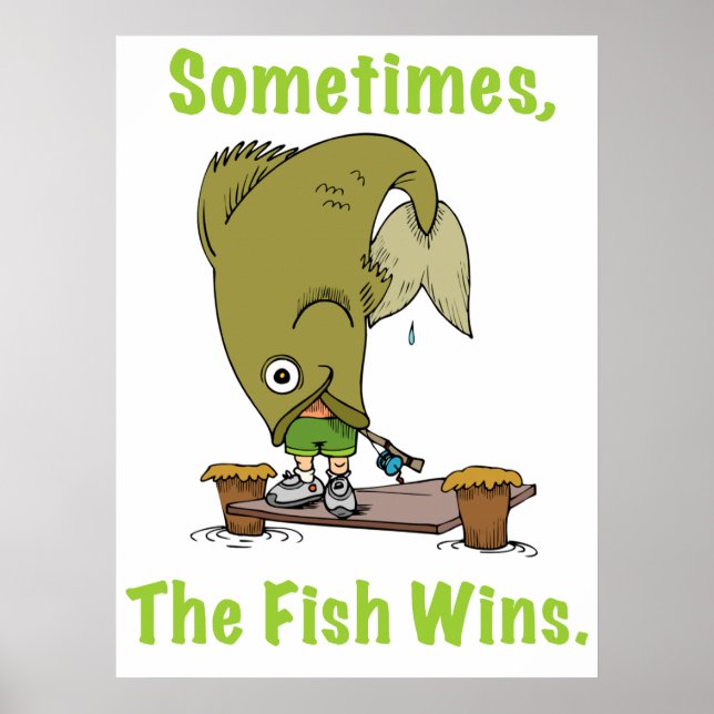 Às Vezes O Peixe Ganha Poster (Frente)