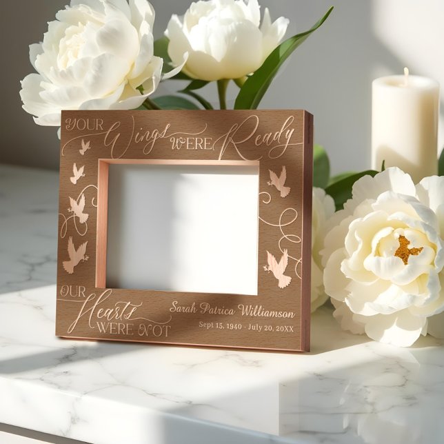 As Vossas Asas Estavam Prontas, Doves Memorial Kee (Your Wings Were Ready Doves Memorial Keepsake Etched Frames)
