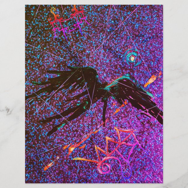 Asa Misteriosa Escura voando pelo espaço (Frente)