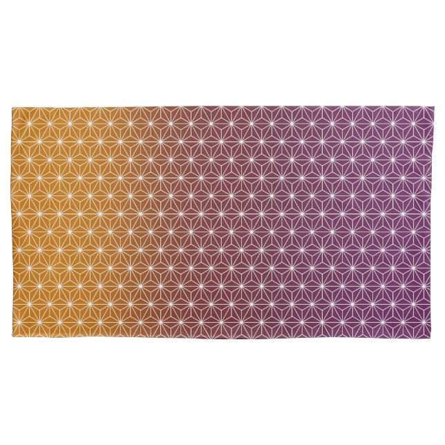 Asanoha Japonês Impressão tradicional Borgonha e D (Frente-Esquerda)