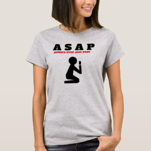 ASAP - Camisa básica para uso feminino