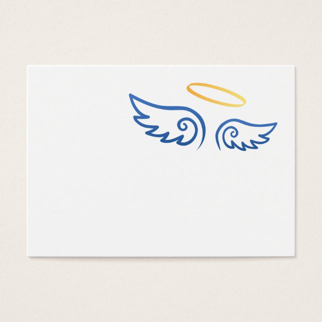 Asas de Anjo Azul Real com Halo (Frente)