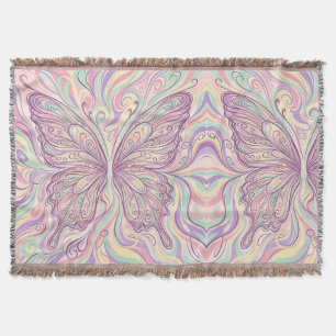 Asas de Borboleta Abstratas em Pastel Cobertores