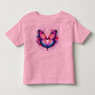 Asas de Borboleta Coração Camiseta de Criança | Co