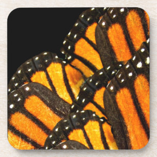 Asas de borboleta monarca porta copos a preto