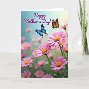 Asas de cartão do dia das mães floral