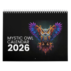 Asas de Cor: O Calendário Mystic Owl 2026