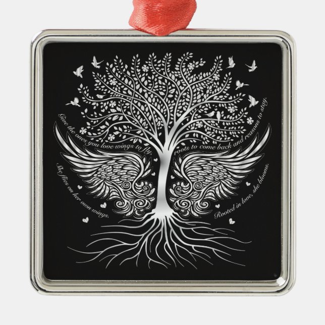 Asas para voar o ornamento da árvore de Natal (Frente)