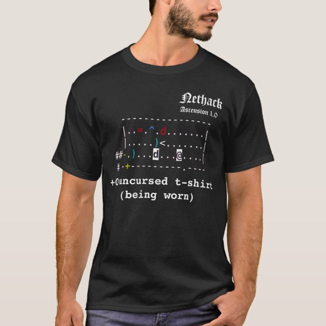 Ascensão 1,0 de Nethack +0 t-shirt de Uncursed (Frente)