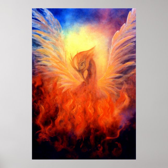Ascensão de Arte da Impressão Phoenix na Canvas (Frente)