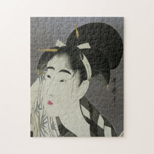 Ase O Fuku Onna quebra-cabeça de Kitagawa Utamaro