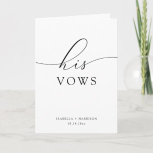 ASHER Elegant Calliografia Seu Cartão De Vows De C