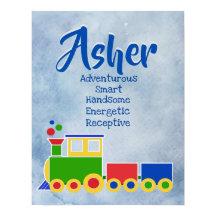Asher Name Poster