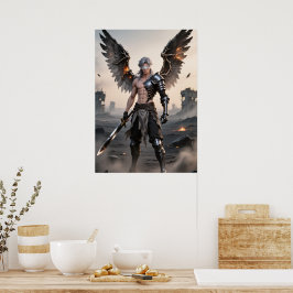 Ashes of Grace - Fallen Angel Warrior Poster