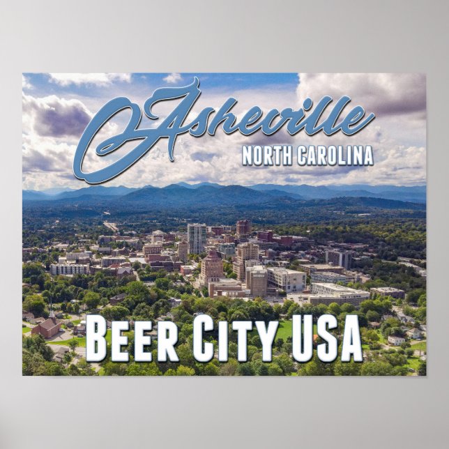 🍺 Asheville Beer City USA Poster (Frente)