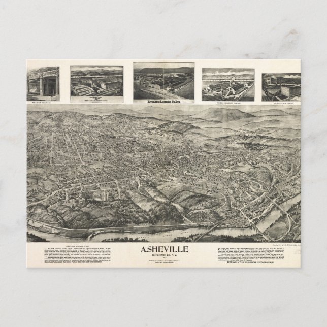 Asheville, NC 1912 Cartão postal (Frente)