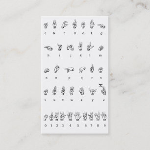 ASL, Cartão de visita de linguagem de sinais