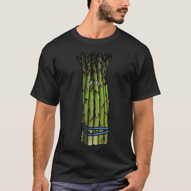 Asparagus Produce Caractere T-Shirt Clássico (Frente)